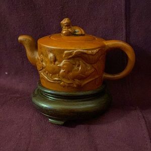 Miniature Vintage Chinese Clay Teapot!